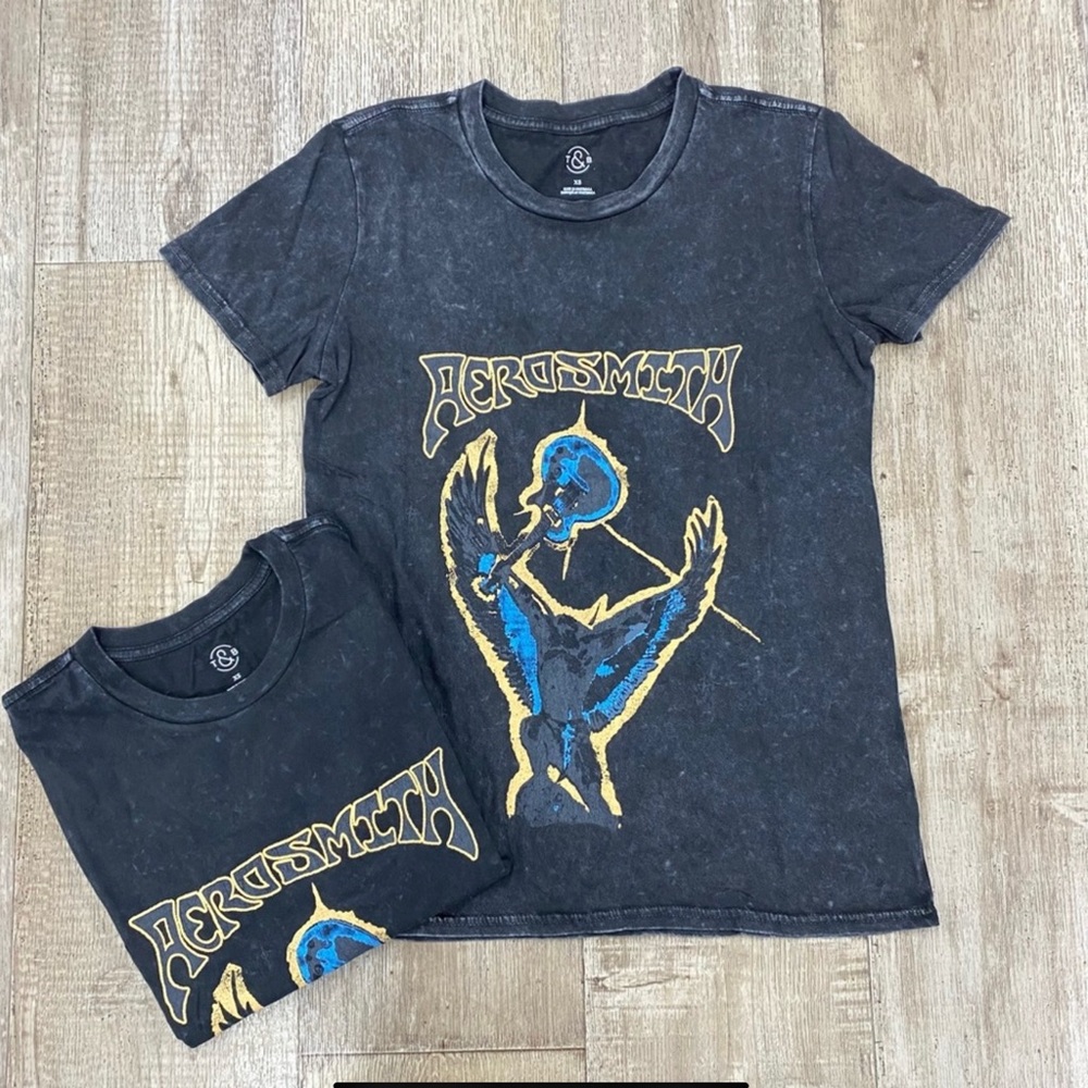 Aerosmith Mineral Wash Ladies Vintage Tee. NWOT
